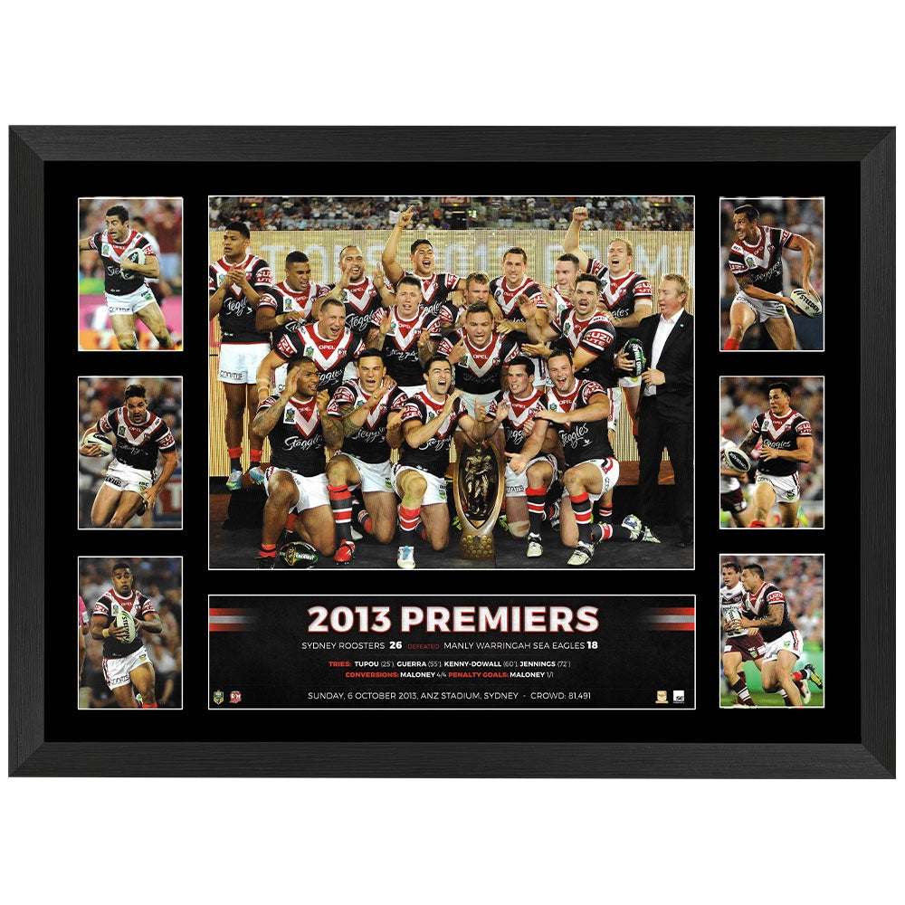 Sydney Roosters 2013 Premiership Tribute Print Framed