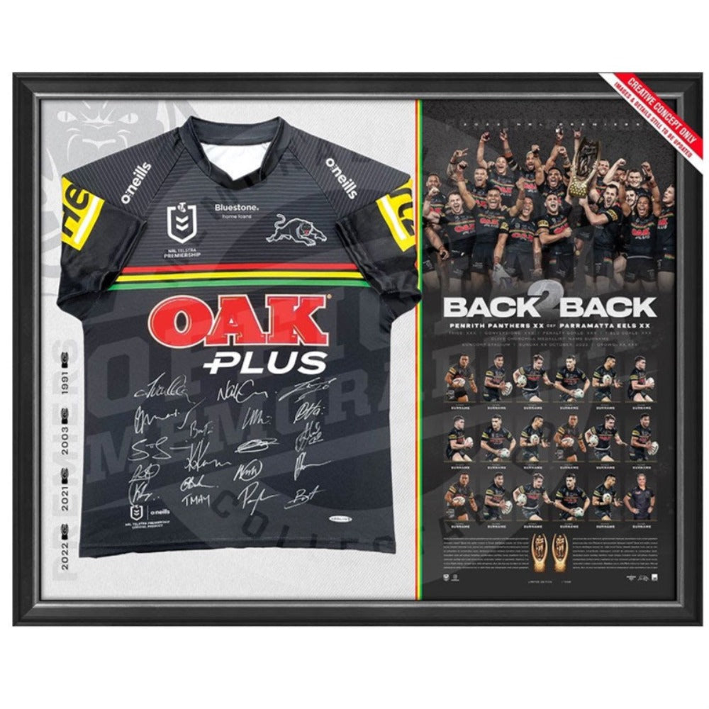 PRE-ORDER PENRITH PANTHERS 2022 PREMIERS TEAM SIGNED JERSEY â exclusivesignings