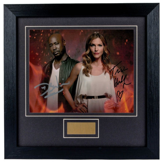 D.B Woodside and Tricia Helfer Lucifer Signed Framed Photo