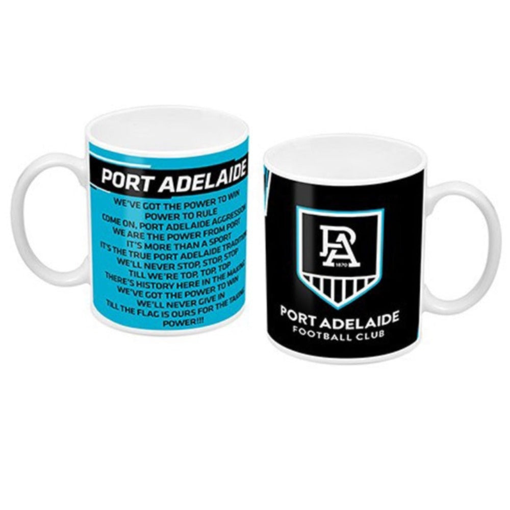 PORT ADELAIDE LOGO AND SONG MUG