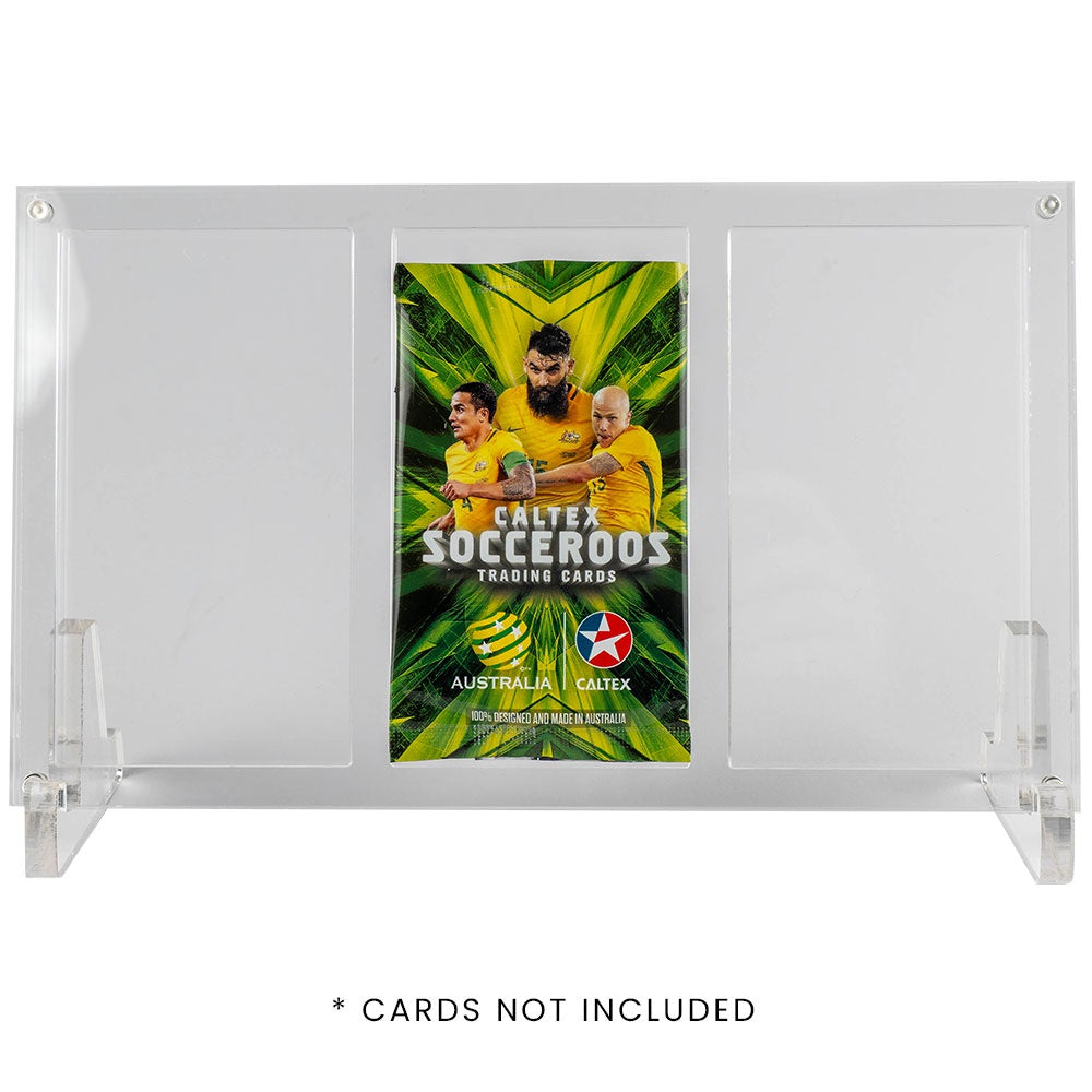 Acrylic Display Case For Trading Card Packs Hold 3 Cards