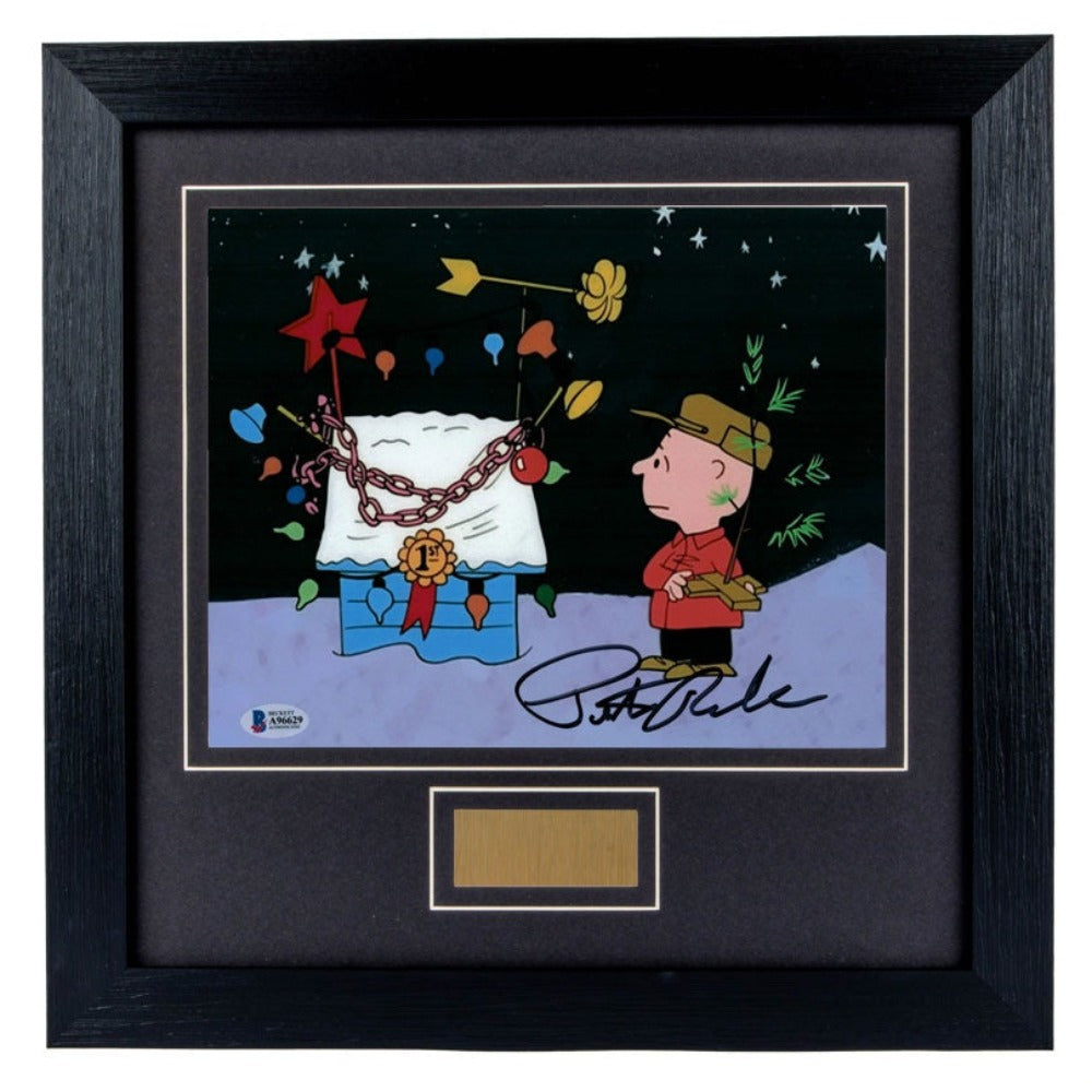 Peter Robbins Charlie Brown Signed Framed Photo 3 BAS