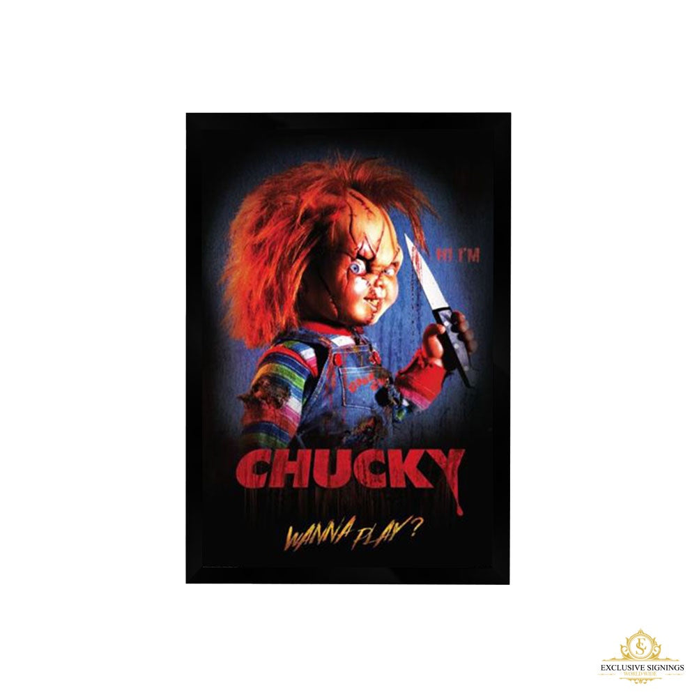 Chucky - Wanna Play? Poster Framed