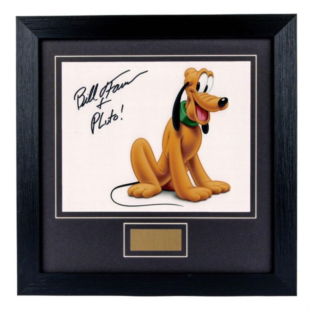 Bill Farmer Pluto signed framed photo