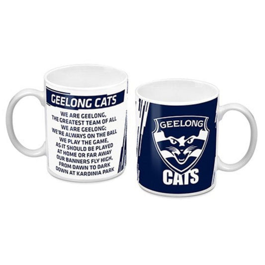 GEELONG LOGO AND SONG MUG