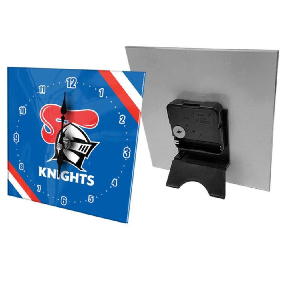 NEWCASTLE KNIGHTS MINI GLASS CLOCK