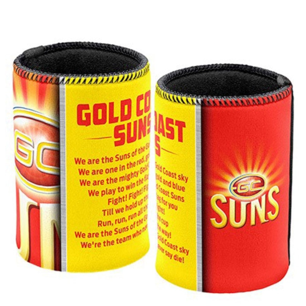 GOLD COAST SUNS TEAM SONG CAN COOLER