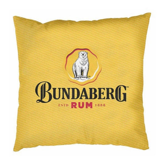 Bundaberg Rum Yellow Pinstripe Cushion