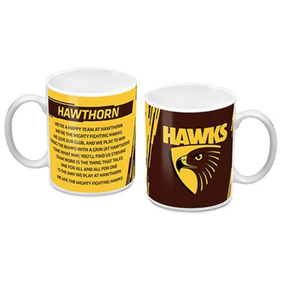 HAWTHORN LOGO AND SONG MUG