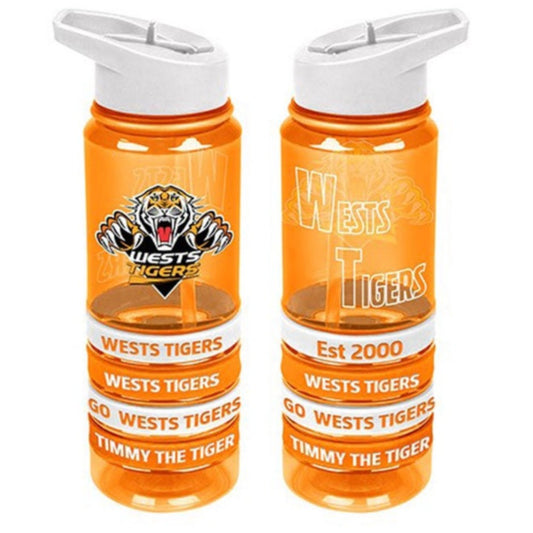 WEST TIGERS TRITAN BOTTLE W/BAND