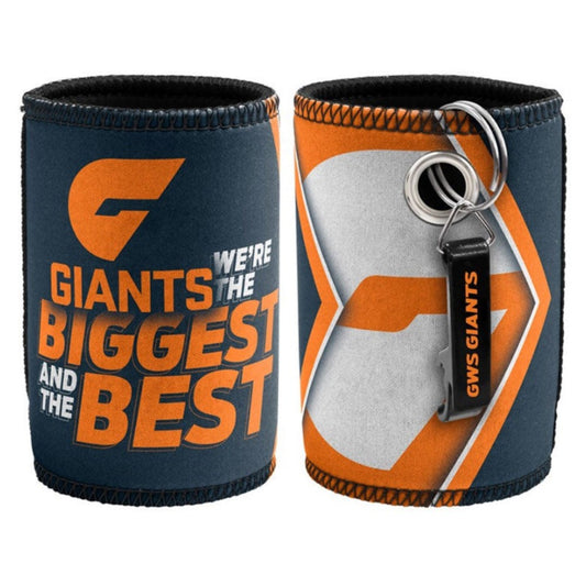 GWS AFL Bottle Opener Keyring and Can Cooler Stubby Holder