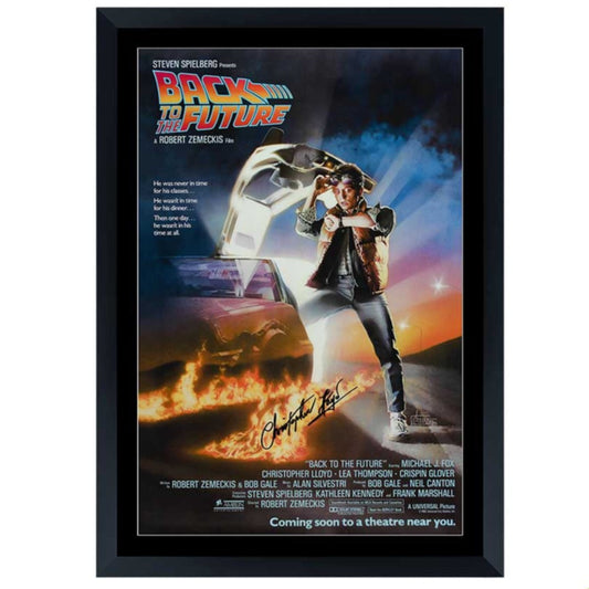 Christopher Lloyd Back To The Future Signed Movie Poster Framed