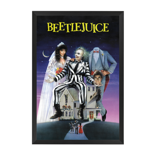 Beetlejuice Recently Deceased Poster Framed