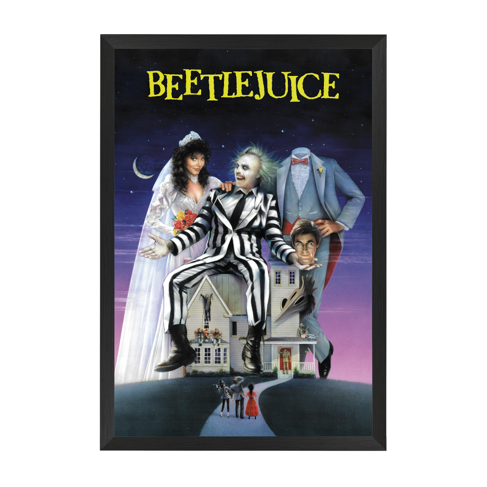 Beetlejuice Recently Deceased Poster Framed