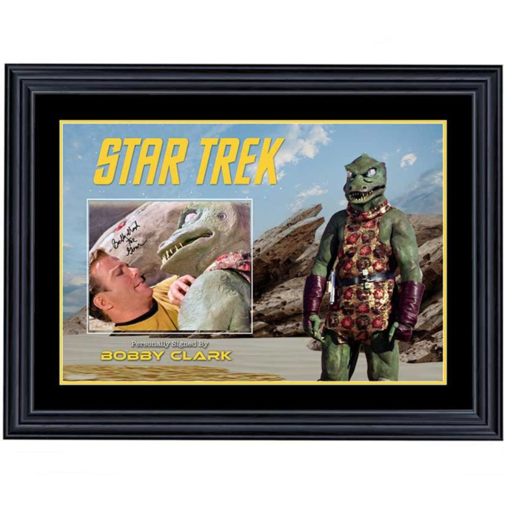 Star Trek Gorn Bobby Clark Signed 8x10 Photo 2 Framed