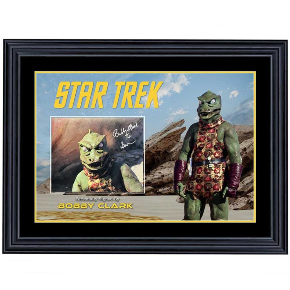 Star Trek Gorn Bobby Clark Signed 8x10 Photo 3 Framed
