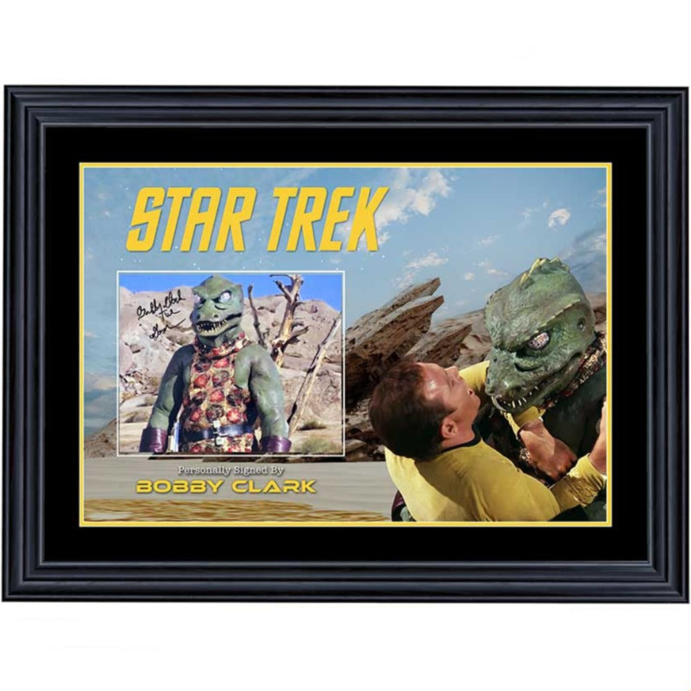 Star Trek Gorn Bobby Clark Signed 8x10 Photo 5 Framed