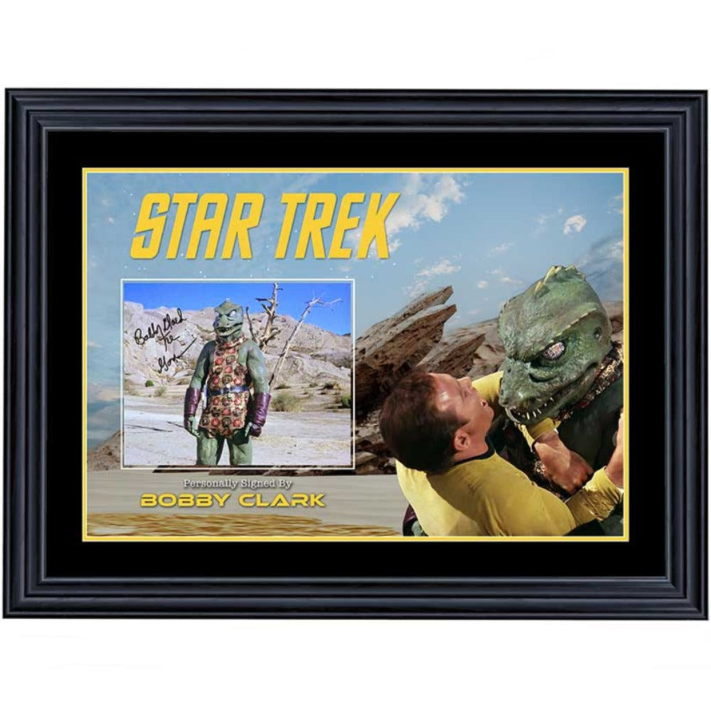Star Trek Gorn Bobby Clark Signed 8x10 Photo 6 Framed