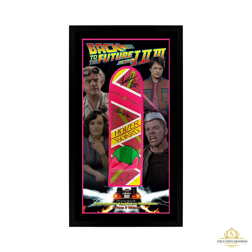 Back To The Future Cast Signed Signed Full Size Hoverboard Framed