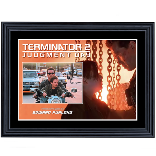 Terminator 2: Judgment Day Edward Furlong Signed 8x12 Photo 2 Framed