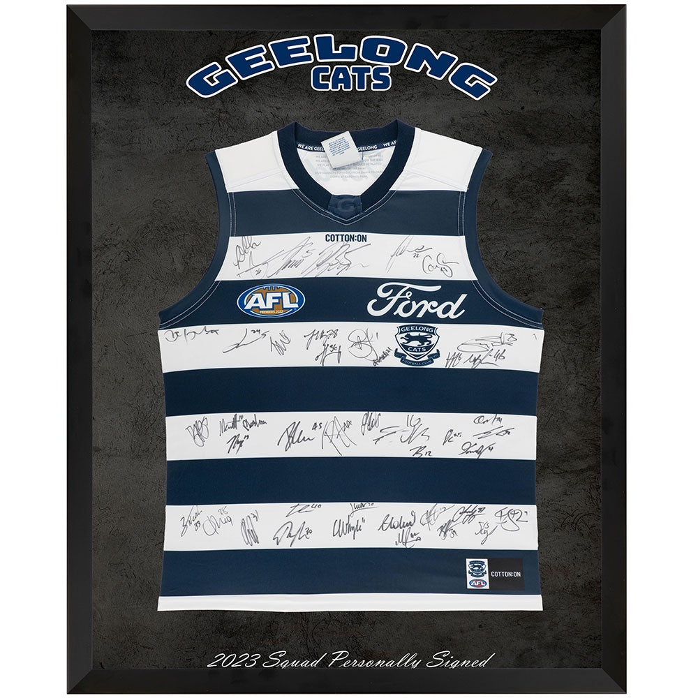 Geelong Cats 2023 Team Signed Jersey Framed