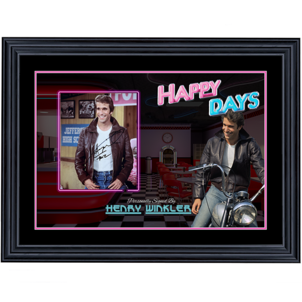 Happy Days Henry Winkler Signed 8x10 Photo 2 Framed