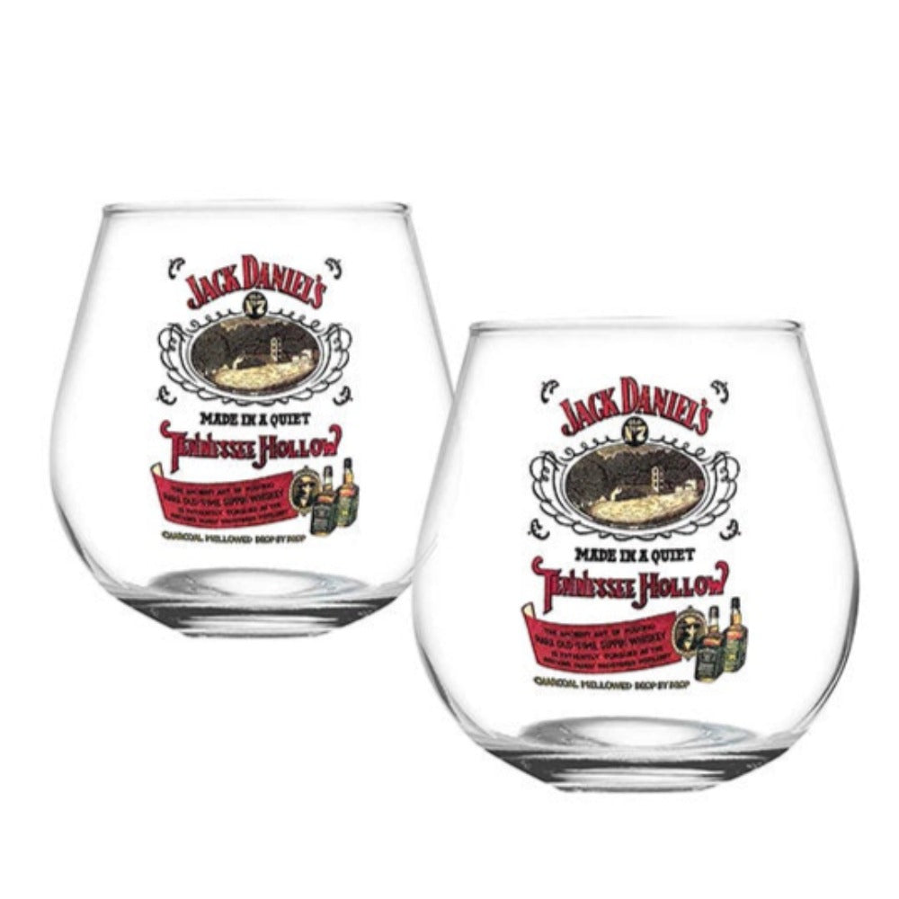 Jack Daniels S/2 Globe Glasses