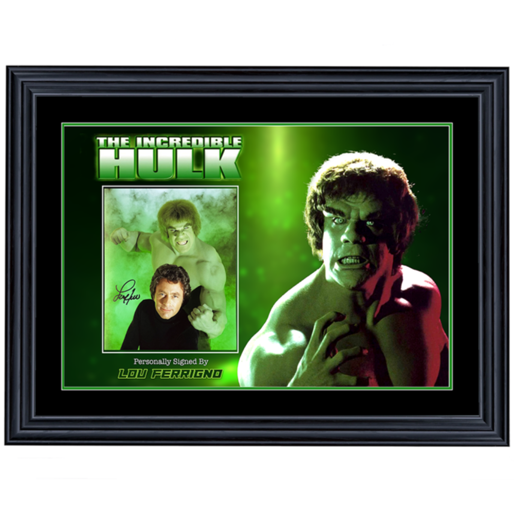 The Incredible Hulk Lou Ferrigno Signed 8x10 Photo 2 Framed
