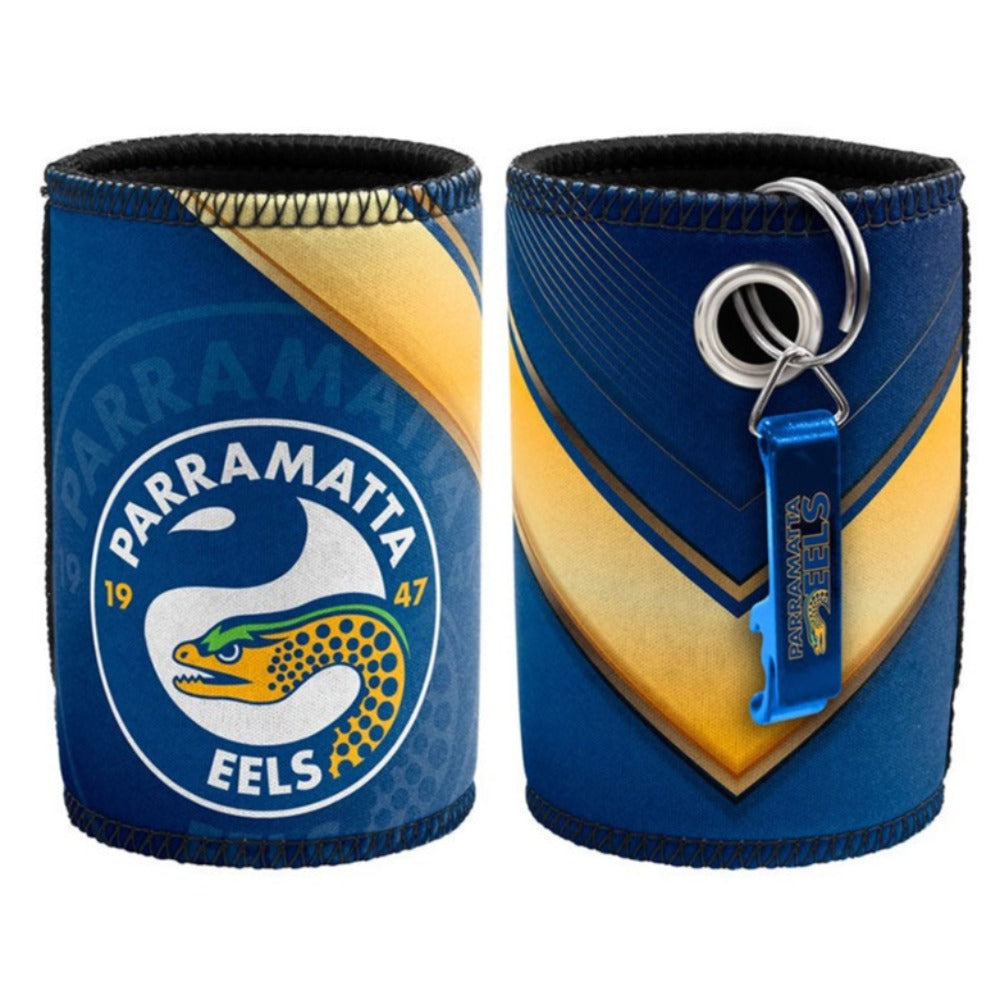 Parramatta Eels NRL Bottle Opener Keyring and Can Cooler Stubby Holder