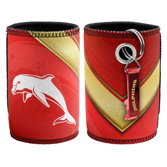 Dolphins NRL Bottle Opener Keyring and Can Cooler Stubby Holder