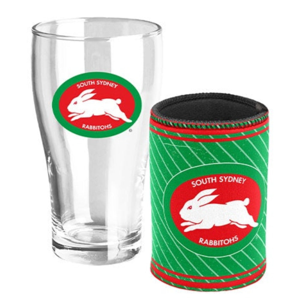 Rabbitohs Heritage Glass & Can Cooler