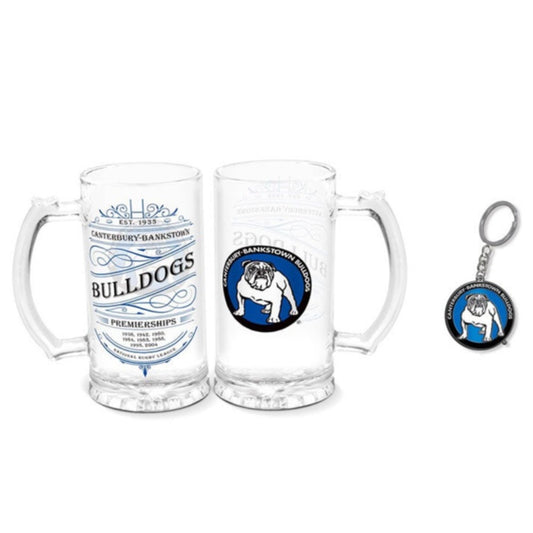 BULLDOGS STEIN & KEYRING PACK