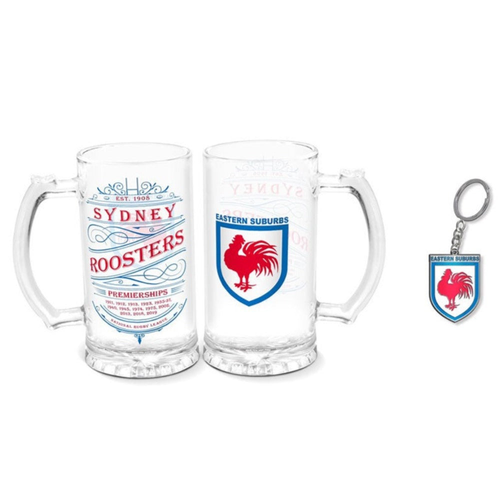 ROOSTERS STEIN & KEYRING PACK