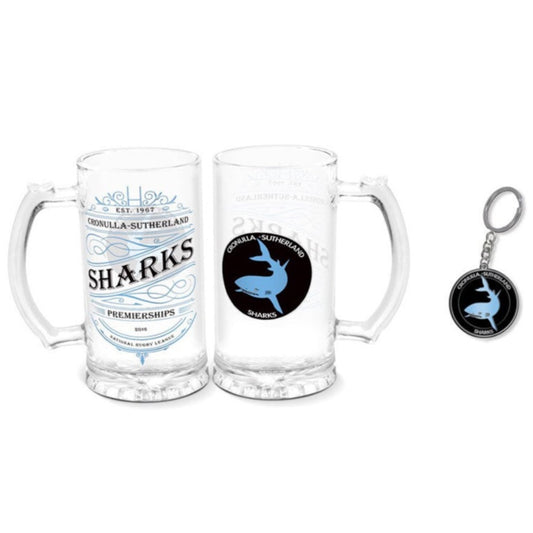 SHARKS STEIN & KEYRING PACK