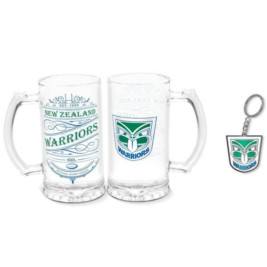 WARRIORS STEIN & KEYRING PACK