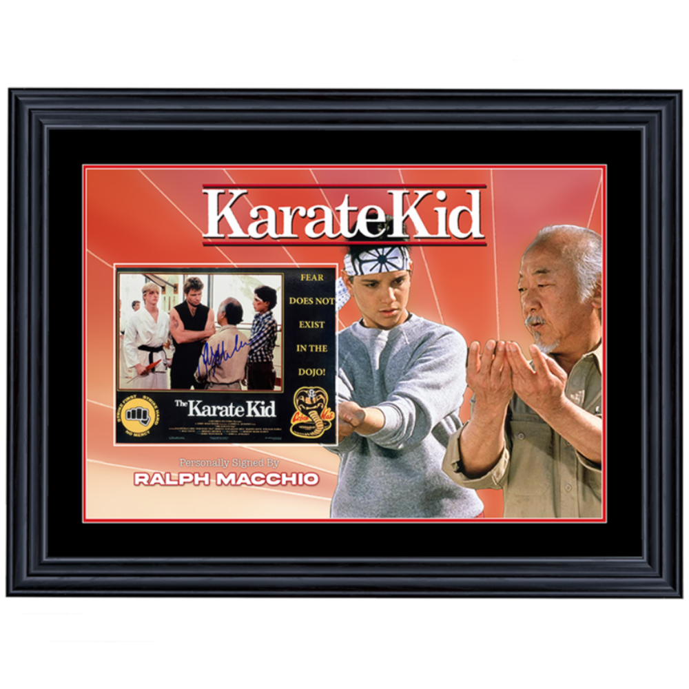 The Karate Kid Ralph Macchio Signed 8x10 Photo 3 Framed