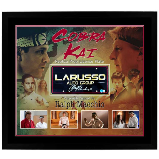 Cobra Kai Ralph Macchio Signed Replica License Plate Framed