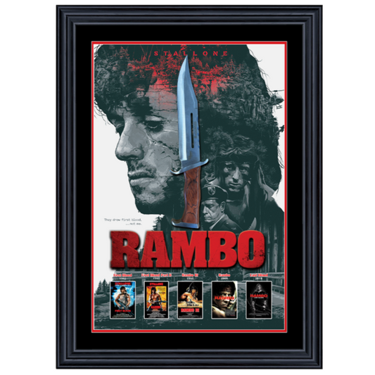 Rambo Part III Replica Knife Framed