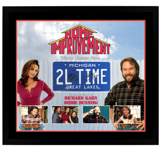 Home Improvement Richard Karn & Debbe Dunning Signed License Plate Framed