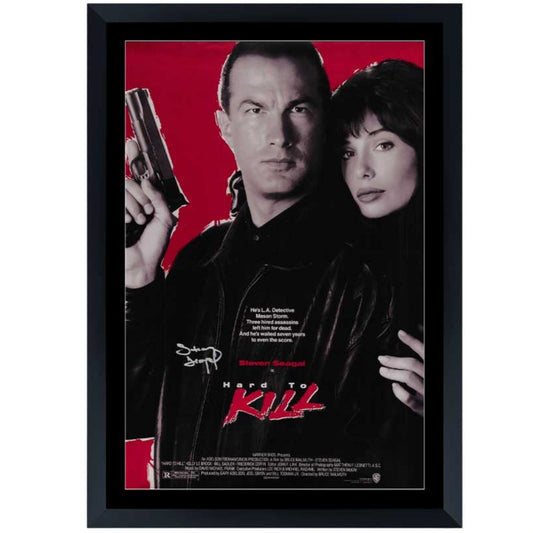 Steven Seagal Hard To Kill Signed Movie Poster Framed