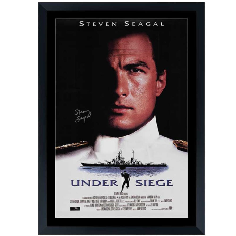 Steven Seagal Under Siege Signed Movie Poster Framed