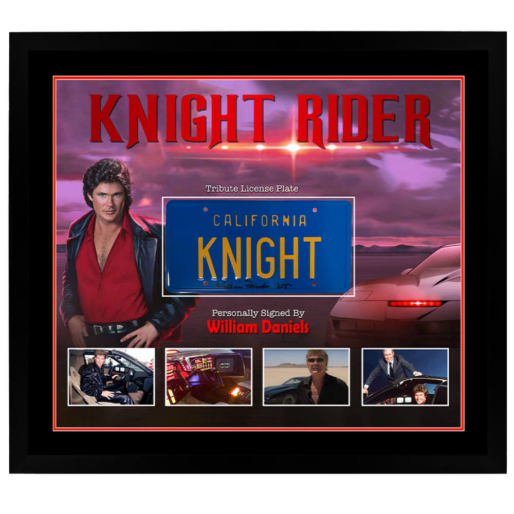 Knight Rider William Daniels Signed License Plate Framed
