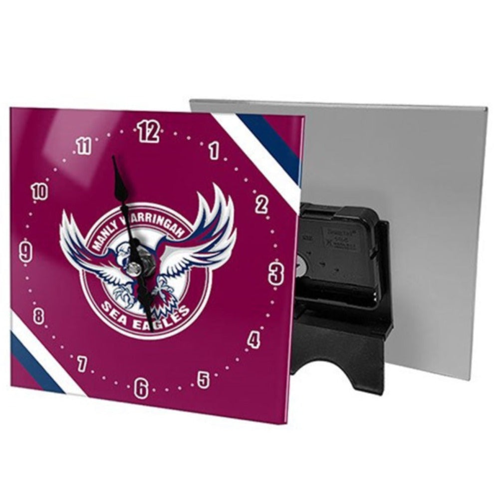 SEA EAGLES MINI GLASS CLOCK