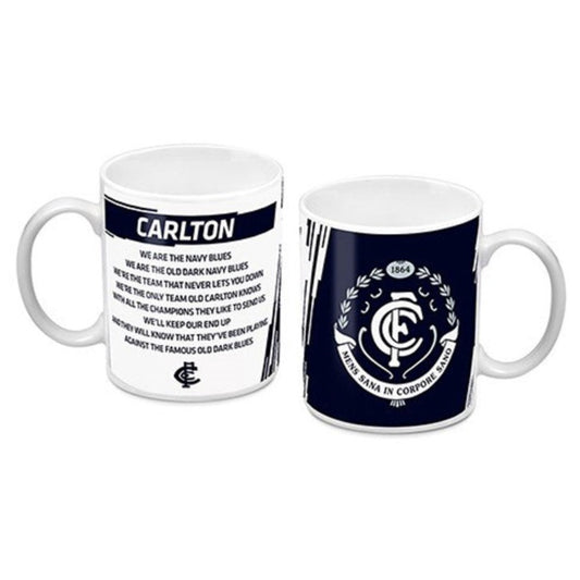 CARLTON LOGO AND SONG MUG