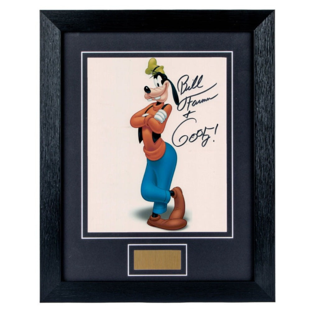 Bill Farmer Goofy signed framed photo 3