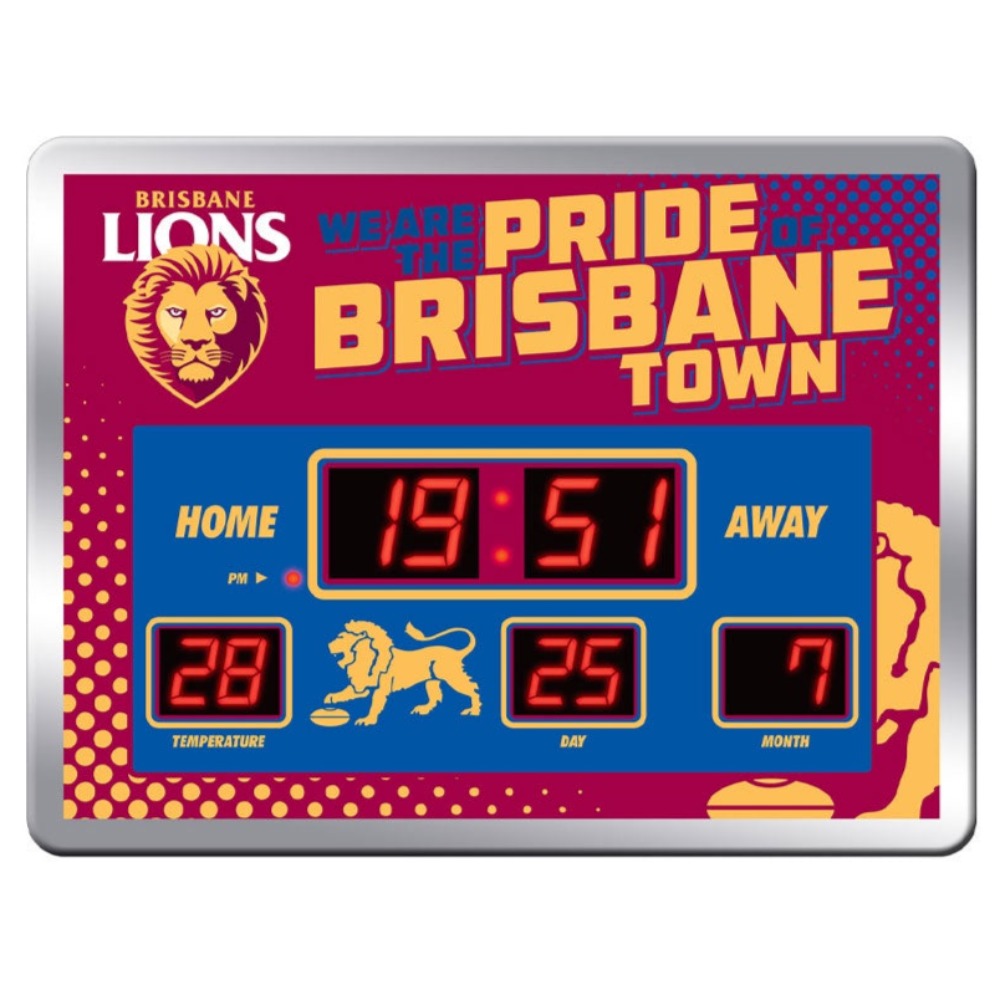 Brisbane Lions LED Scoreboard Clock