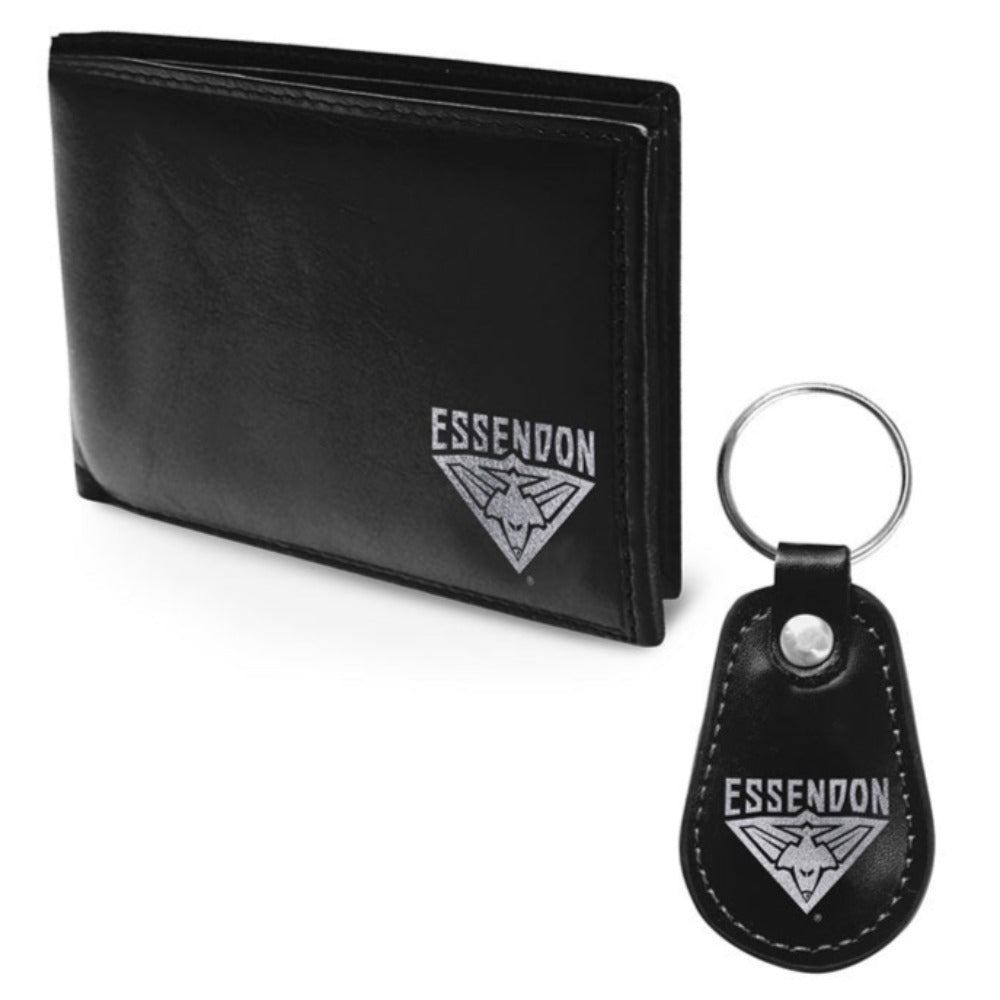 Essendon Bombers PU Leather Wallet & Keyring Set