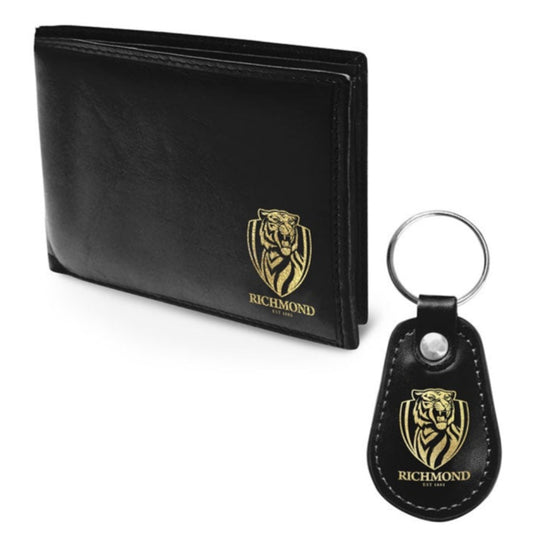 Richmond Tigers PU Leather Wallet & Keyring Set