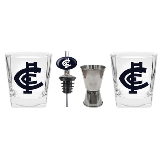 Carlton  S/2 Glass Jigger & Pourer