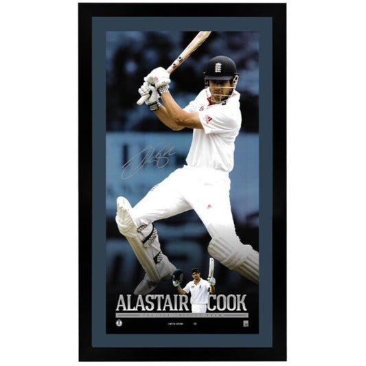 Alastair Cook Limited Edition Vertiramic Print Framed